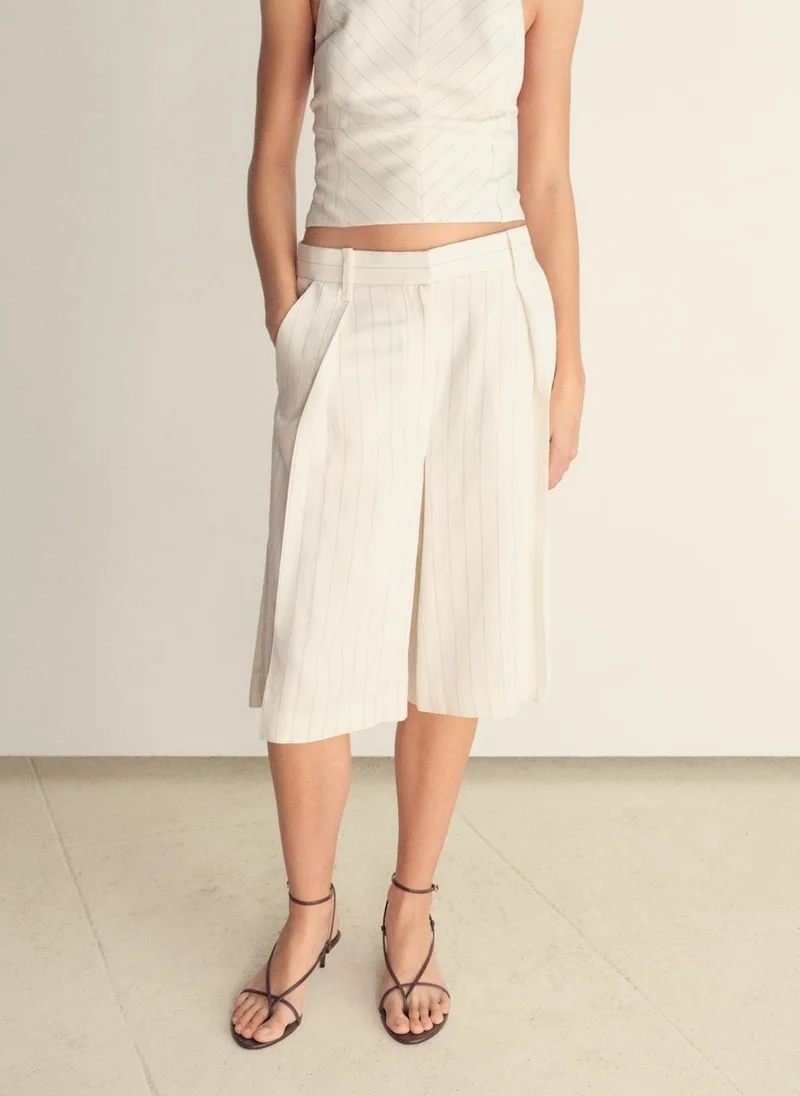 MANGO striped bermuda shorts